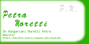 petra moretti business card